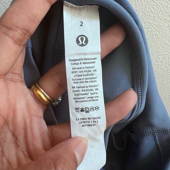 Lululemon Align Blue High Rise Short 6" NWOT Size 2 - Picture 4 of 4